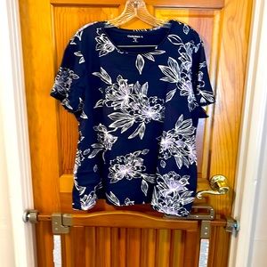Navy and purple/white floral tshirt